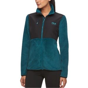 FILA SPORT Women's Teal Cloud Peak Fleece Jacket Size Medium
